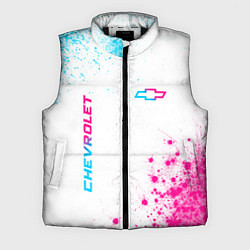 Мужской жилет Chevrolet neon gradient style: надпись, символ