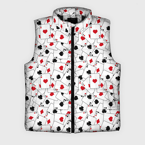 Мужской жилет Карточные тузы / 3D-Черный – фото 1