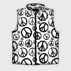 Мужской жилет Many peace logo, цвет: 3D-светло-серый