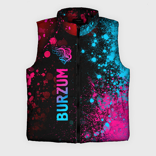 Мужской жилет Burzum - neon gradient: по-вертикали / 3D-Черный – фото 1