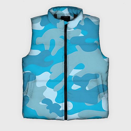 Мужской жилет Камуфляж военный синий / 3D-Черный – фото 1