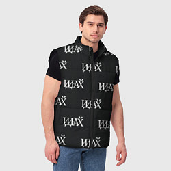 Мужской жилет Русские иероглифы - иди на йух паттерн, цвет: 3D-черный — фото 2