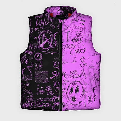 Мужской жилет Dead inside purple black / 3D-Красный – фото 1