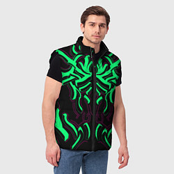 Мужской жилет Кибер змей, цвет: 3D-черный — фото 2