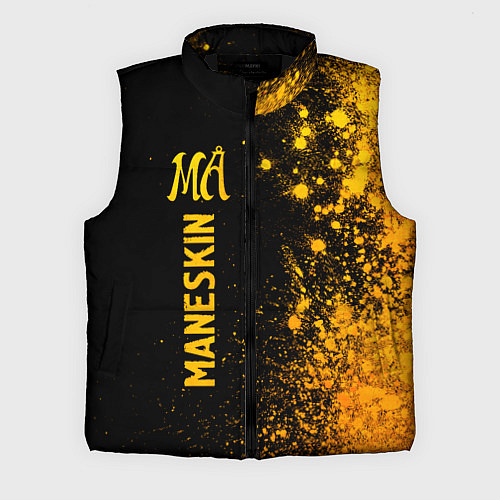 Мужской жилет Maneskin - gold gradient: по-вертикали / 3D-Черный – фото 1