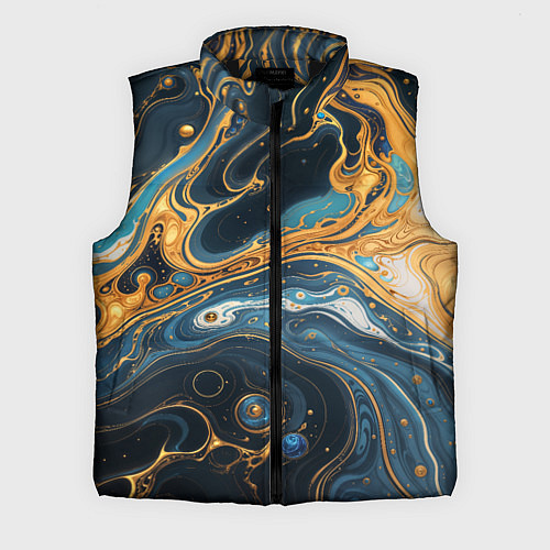 Мужской жилет Черно-золотой узор / 3D-Черный – фото 1