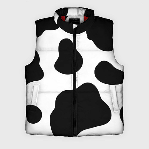 Мужской жилет Принт - пятна коровы / 3D-Красный – фото 1