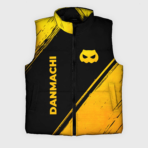 Мужской жилет DanMachi - gold gradient: надпись, символ / 3D-Черный – фото 1