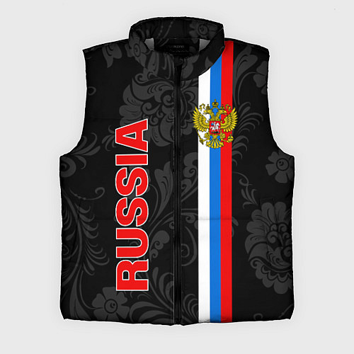 Мужской жилет Russia black style / 3D-Светло-серый – фото 1