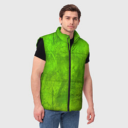 Мужской жилет Зелёная фантазия, цвет: 3D-черный — фото 2