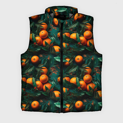 Мужской жилет Яркие апельсины / 3D-Светло-серый – фото 1