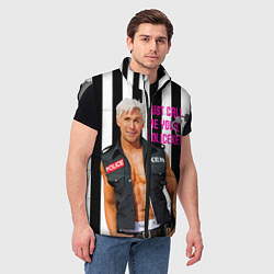 Мужской жилет Райан Гослинг полицейский, цвет: 3D-светло-серый — фото 2