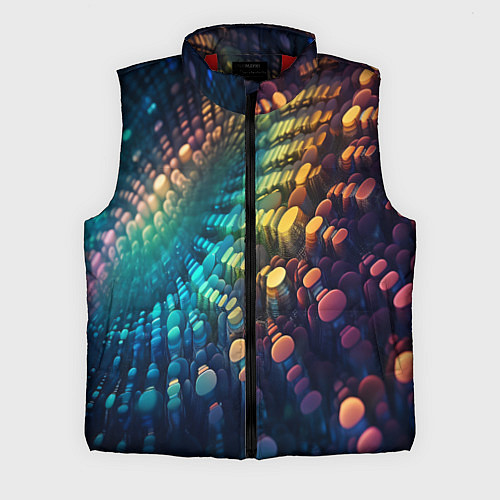 Мужской жилет Радужные блики нейроарт / 3D-Красный – фото 1