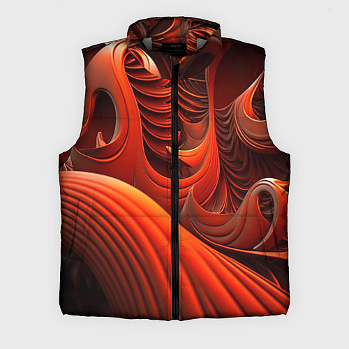 Мужской жилет Оранжевая абстракция / 3D-Светло-серый – фото 1