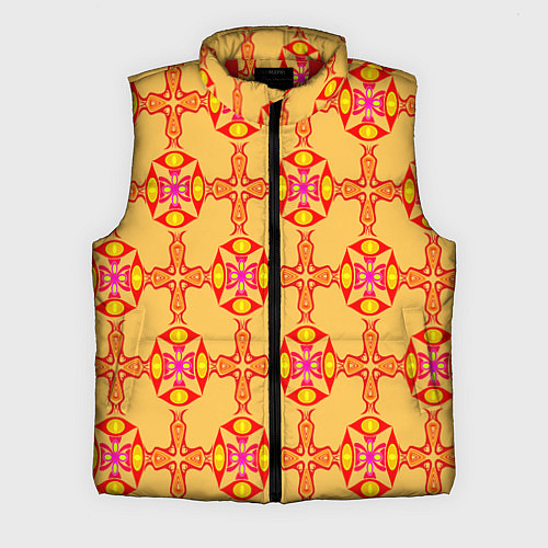 Мужской жилет Желто-оранжевый мотив / 3D-Красный – фото 1