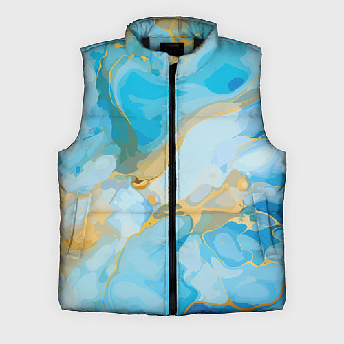 Мужской жилет Лазурь с золотом / 3D-Черный – фото 1