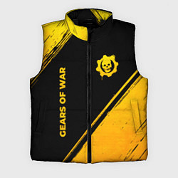 Мужской жилет Gears of War - gold gradient: надпись, символ, цвет: 3D-черный