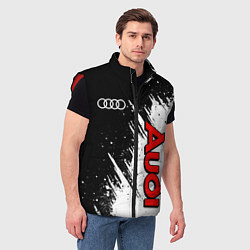 Мужской жилет Ауди - белые потертости, цвет: 3D-красный — фото 2
