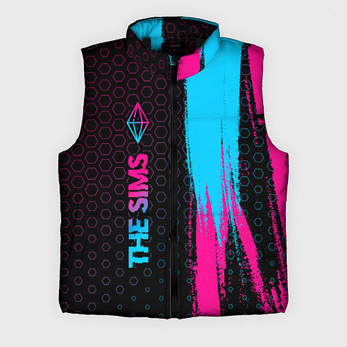 Мужской жилет The Sims - neon gradient: по-вертикали / 3D-Черный – фото 1