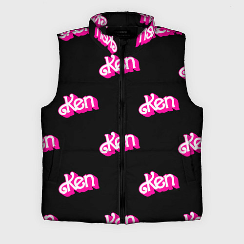 Мужской жилет Логотип Кен - патерн / 3D-Черный – фото 1