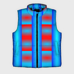 Мужской жилет Красно-синие полосы и квадраты