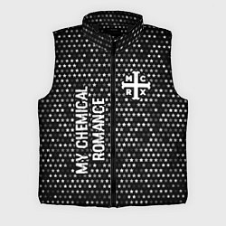Мужской жилет My Chemical Romance glitch на темном фоне: надпись, цвет: 3D-черный