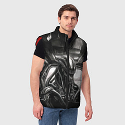 Мужской жилет Ксеноморф в каюте космического корабля, цвет: 3D-красный — фото 2
