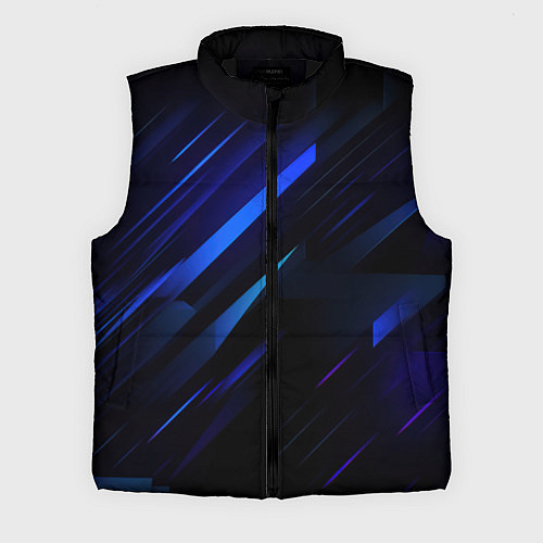 Мужской жилет Blue black texture / 3D-Черный – фото 1