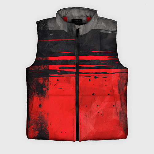 Мужской жилет Black red texture / 3D-Красный – фото 1