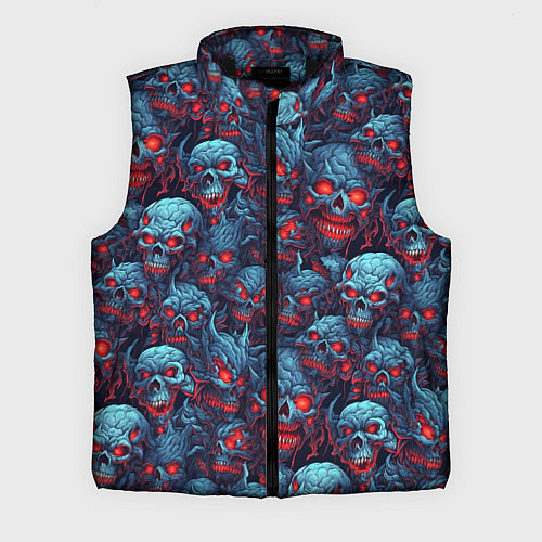 Мужской жилет Monster skulls pattern / 3D-Черный – фото 1