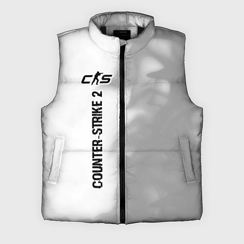 Мужской жилет Counter-Strike 2 glitch на светлом фоне: по-вертик / 3D-Черный – фото 1