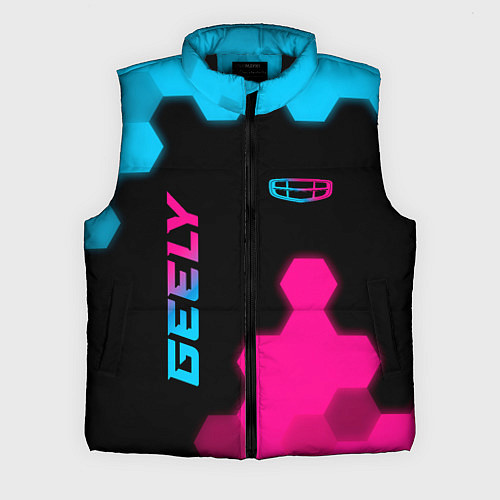 Мужской жилет Geely - neon gradient: надпись, символ / 3D-Черный – фото 1