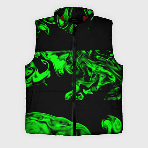 Мужской жилет Зеленый светящийся дым / 3D-Красный – фото 1