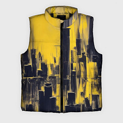 Мужской жилет Большой нарисованный город, цвет: 3D-черный