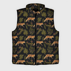 Мужской жилет Лиса и хвоя, цвет: 3D-светло-серый