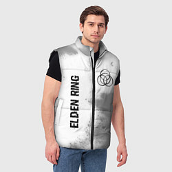 Мужской жилет Elden Ring glitch на светлом фоне: надпись, символ, цвет: 3D-черный — фото 2