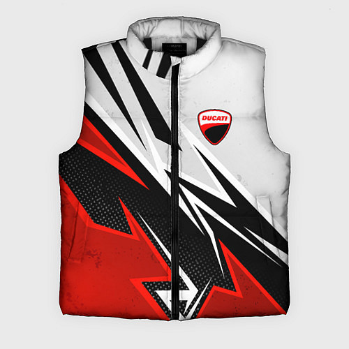 Мужской жилет Ducati - белый и красный / 3D-Черный – фото 1