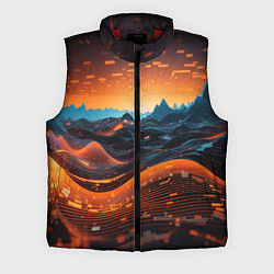 Мужской жилет Цифровой пейзаж, цвет: 3D-красный