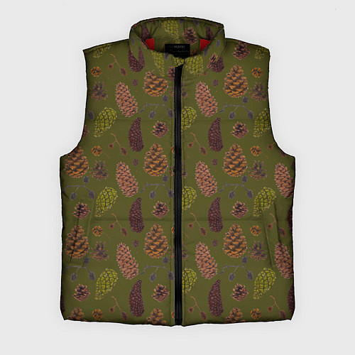 Мужской жилет Шишки разные / 3D-Красный – фото 1