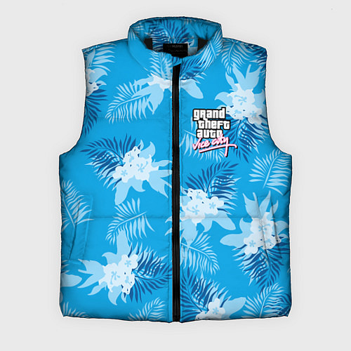 Мужской жилет Цветочный паттерн - GTA vice city / 3D-Черный – фото 1