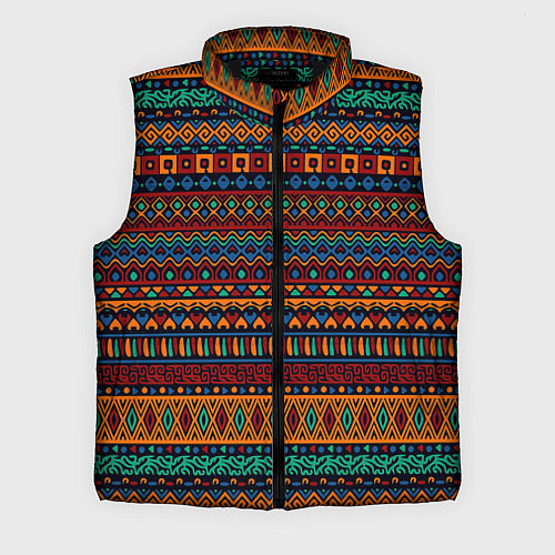 Мужской жилет Этнические узоры полосы / 3D-Черный – фото 1