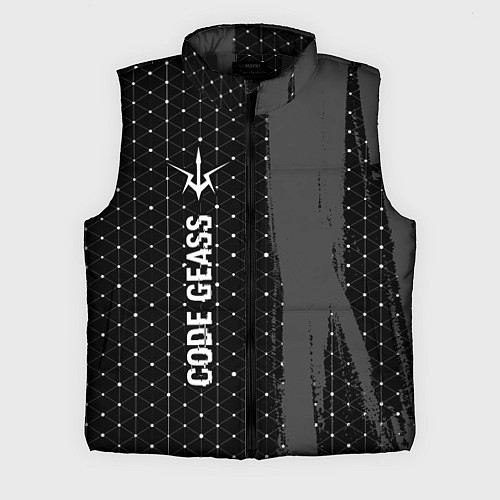 Мужской жилет Code Geass glitch на темном фоне: по-вертикали / 3D-Черный – фото 1