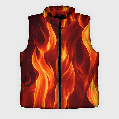 Мужской жилет Пламя огня / 3D-Черный – фото 1