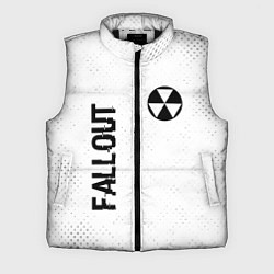 Мужской жилет Fallout glitch на светлом фоне: надпись, символ, цвет: 3D-черный