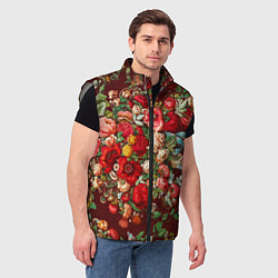 Мужской жилет Платок цветочный узор, цвет: 3D-светло-серый — фото 2