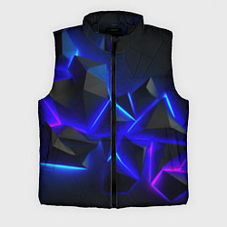 Мужской жилет Разлом плит из неона, цвет: 3D-черный