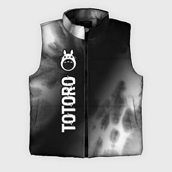 Мужской жилет Totoro glitch на темном фоне: по-вертикали, цвет: 3D-черный