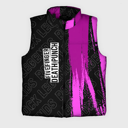 Мужской жилет Five Finger Death Punch rock legends: по-вертикали / 3D-Черный – фото 1