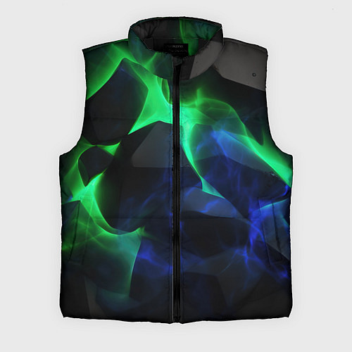 Мужской жилет Неоновая лава из плит / 3D-Черный – фото 1