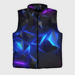 Мужской жилет Blue dark neon, цвет: 3D-черный